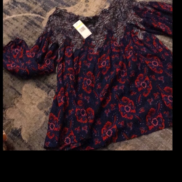 🌻NWT VINTAGE AMERICA MED PAISLEY TOP - Picture 9 of 12